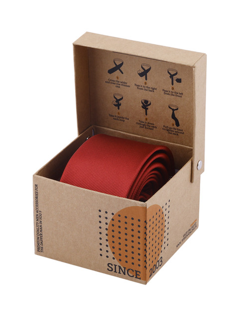 

Tossido Red Solid Skinny Tie