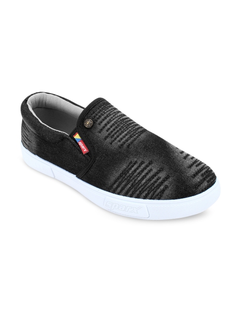

Sparx Men Black Slip-On Sneakers