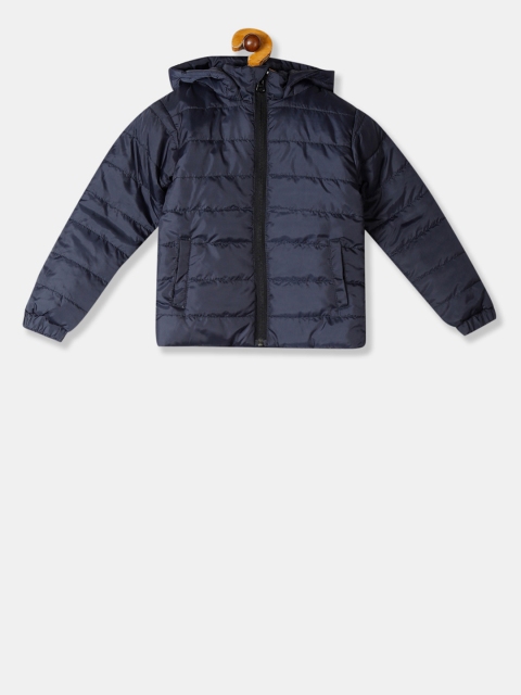

Cherokee Boys Navy Blue Solid Puffer Jacket