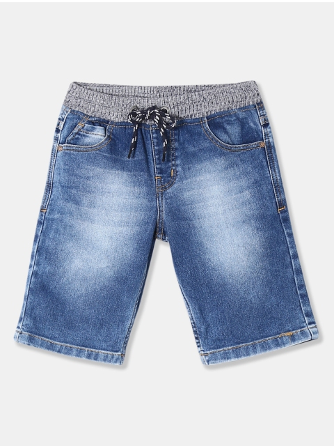 

Cherokee Boys Blue Washed Slim Fit Denim Shorts
