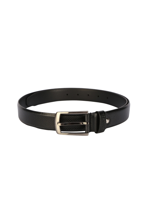 

Van Heusen Men Black Textured Leather Belt