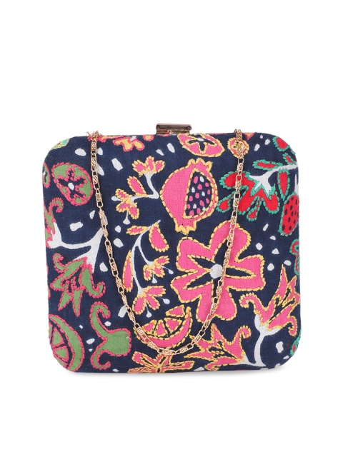 

Chumbak Multicoloured Embroidered Clutch, Multi