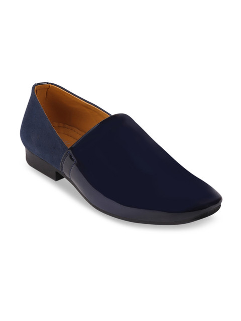 

FAUSTO Men Blue Solid Formal Slip-Ons