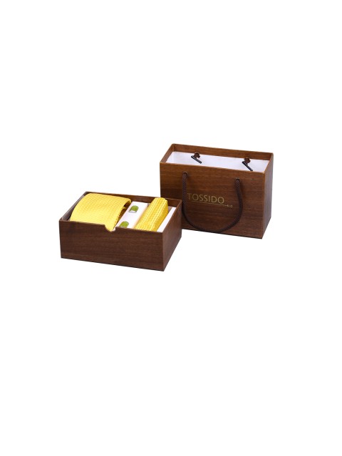 

Tossido Men Yellow & Green Accessory Gift Set