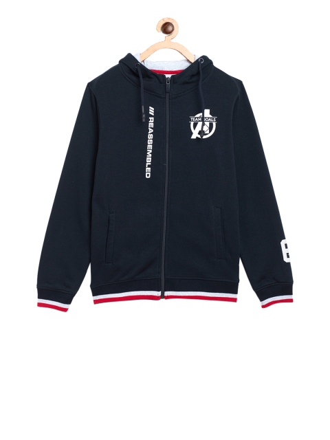 

Octave Boys Navy Blue Solid Hooded Sweatshirt