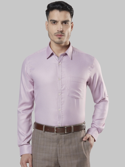 

Next Look Men Pink & White Slim Fit Printed Formal Shirt