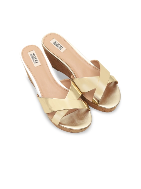 

ROSSO BRUNELLO Women Gold-Toned Solid Heels