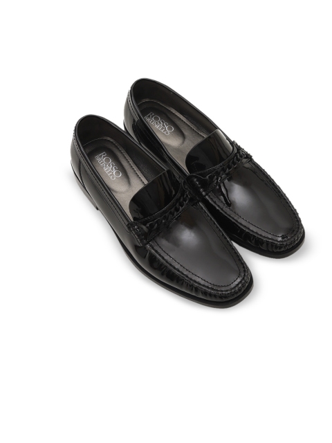 

ROSSO BRUNELLO Men Black Solid Leather Formal Loafers