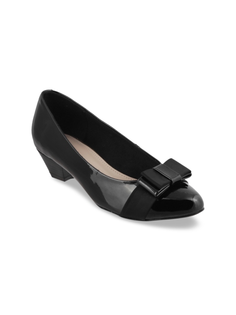 

LEMON & PEPPER Women Black Solid Pumps