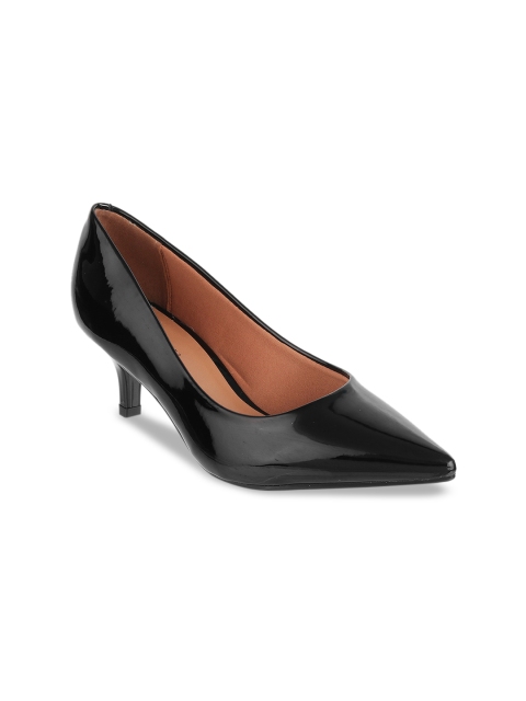 

LEMON & PEPPER Women Black Solid Pumps