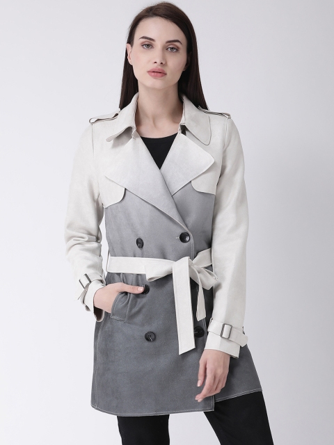 

Latin Quarters Women Colourblocked Tailored Jacket Jacket, Grey