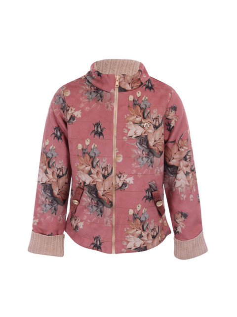 

CUTECUMBER Girls Pink Printed Tailored Jacket