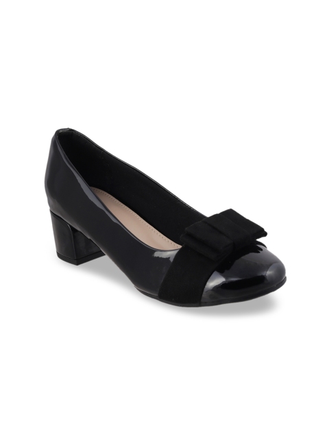 

LEMON & PEPPER Women Black Solid Pumps