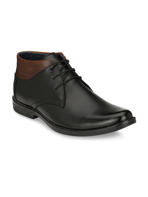 

Azzaro Black Men Black Solid Formal Derbys