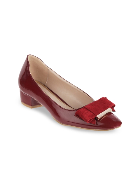 

LEMON & PEPPER Women Maroon Solid Pumps
