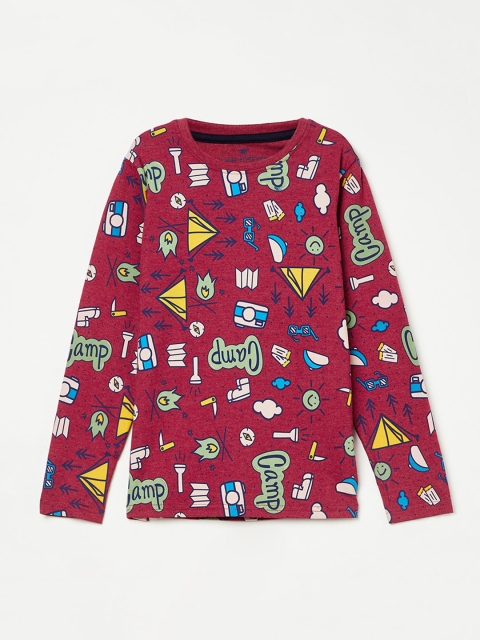 

Fame Forever by Lifestyle Boys Red Printed Round Neck T-shirt
