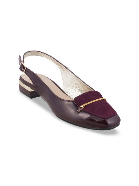 

LEMON & PEPPER Women Maroon Solid Block Heels
