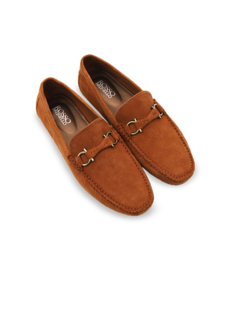 

ROSSO BRUNELLO Men Brown Solid Formal Loafers