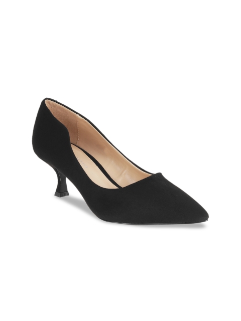

LEMON & PEPPER Women Black Solid Pumps