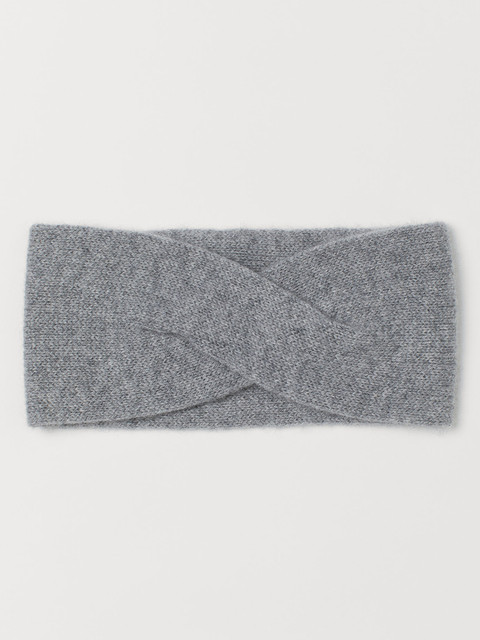

H&M Women Grey Solid Cashmere Headband