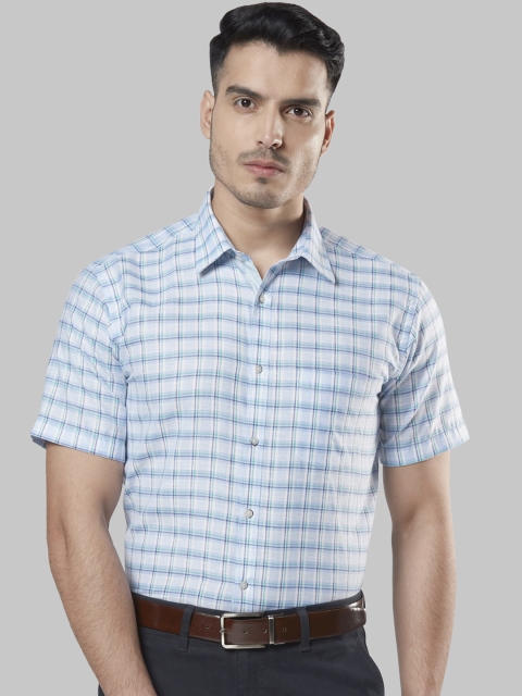 

Next Look Men Blue Regular Fit Checked Formal Shirt
