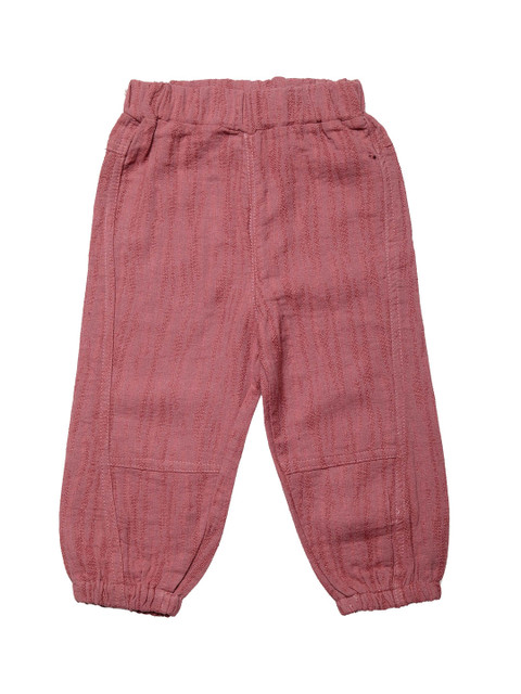 

J Style Kids Coral Pink Smart Regular Fit Self Design Joggers