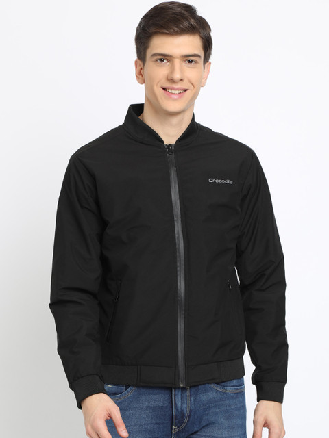

Crocodile Men Black Solid Water Resistant Padded Jacket