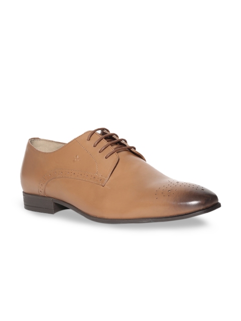 

Arrow Men Tan Brown Solid Leather Formal Derbys