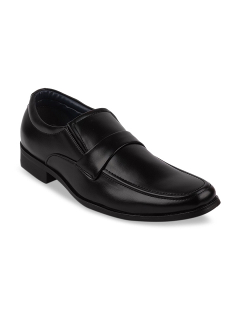 

FAUSTO Men Black Solid Formal Slip-Ons