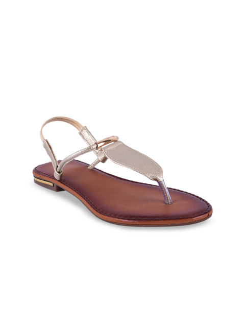 

BuckleUp Women Beige Solid Open Toe Flats