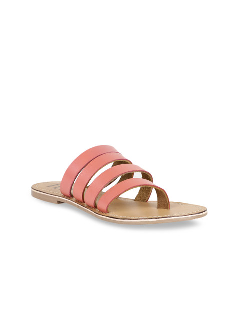 

ELLE Women Pink Solid One Toe Flats