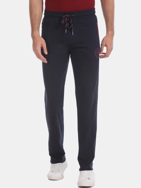 

U.S. Polo Assn. Men Navy Blue Solid Knitted Track Pants