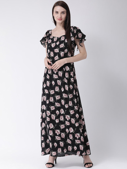 

Latin Quarters Women Black Printed Maxi Dress