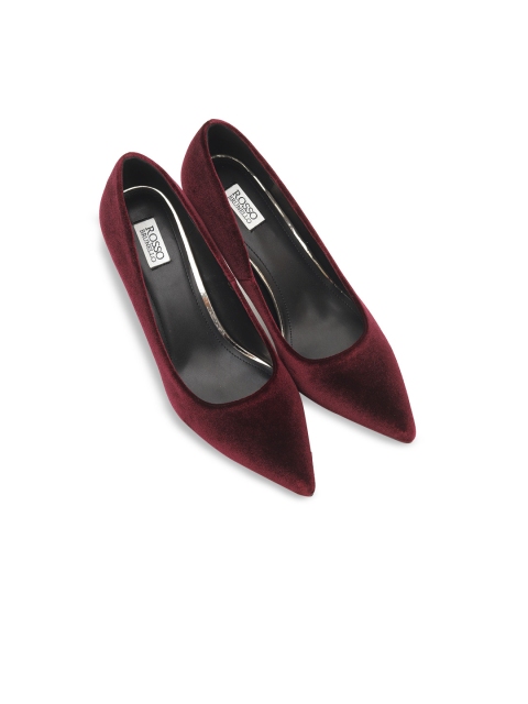 

ROSSO BRUNELLO Women Burgundy Solid Pumps
