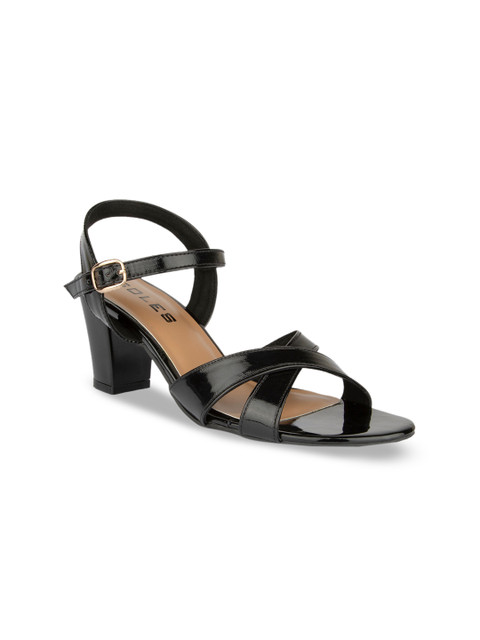 

SOLES Women Black Solid Heels