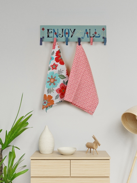 

Chumbak Blue & Pink Handcrafted Enjoy It All Wall Napkin Holder
