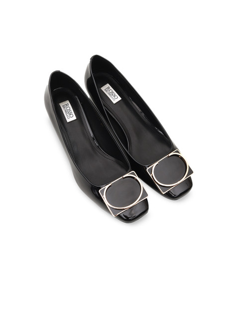 

ROSSO BRUNELLO Women Black & Black Embellished Pumps