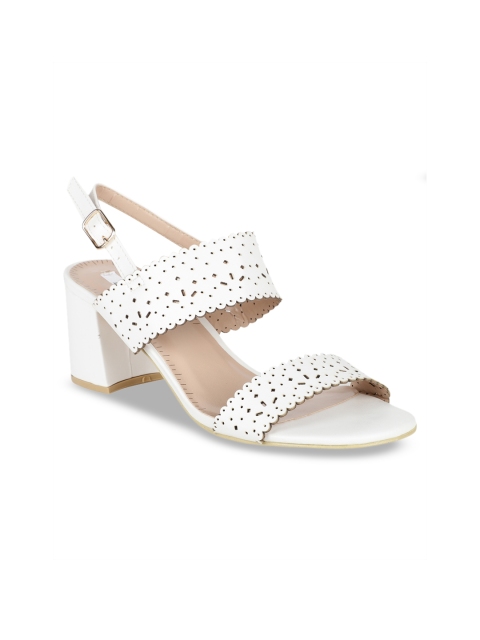 

ELLE Women White Laser Cut Heels