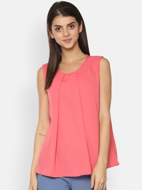 

Allen Solly Woman Pink Solid A-Line Top