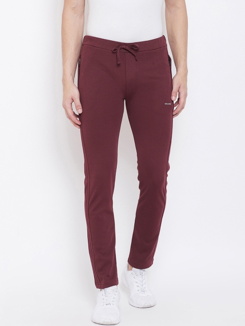

Okane Men Maroon Solid Slim Fit Track Pants