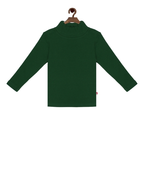 

First Kick Boys Green Solid Pullover Sweatshirt