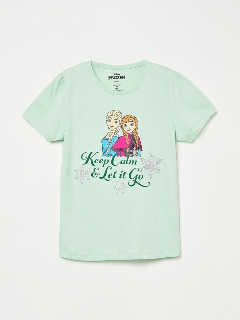 

Fame Forever by Lifestyle Girls Sea Green Frozen Printed Top