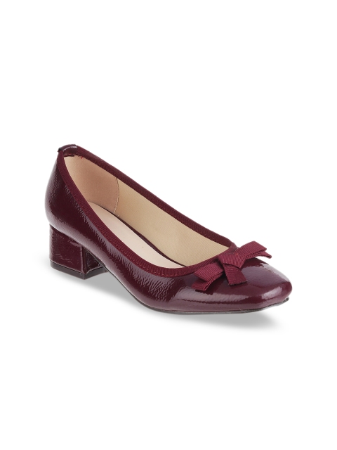 

LEMON & PEPPER Women Maroon Solid Pumps