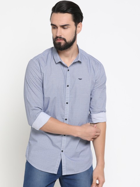 

SHOWOFF Men Blue Slim Fit Printed Casual Shirt