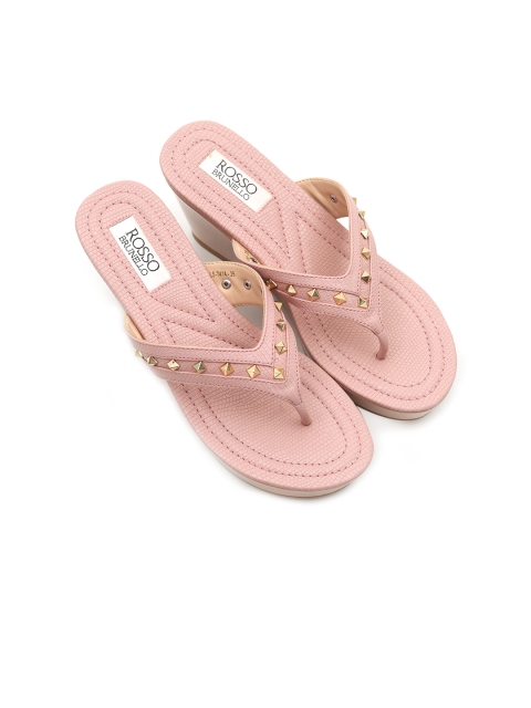 

ROSSO BRUNELLO Women Pink Embellished Wedges