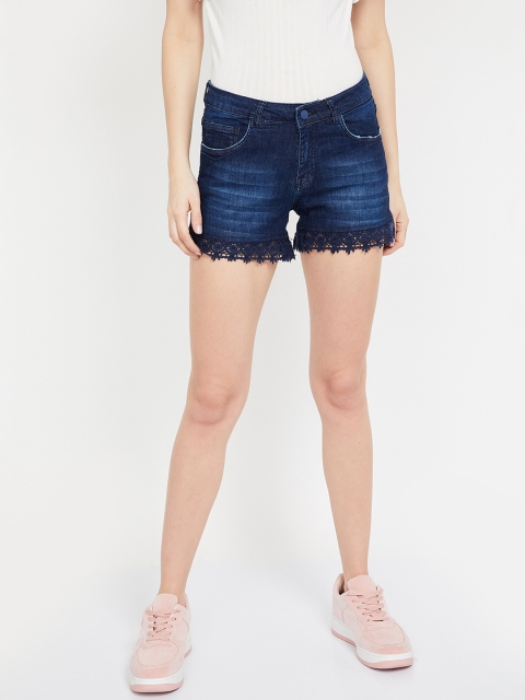 

Bossini Women Blue Washed Regular Fit Denim Shorts
