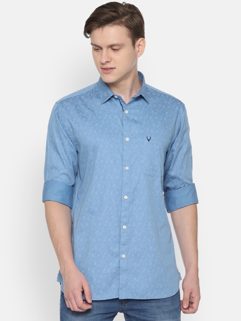 

Allen Solly Men Blue & Off-White Printed Slim Fit Casual Shirt