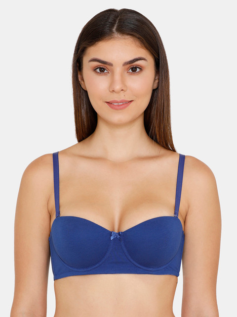 

Zivame Blue Solid Underwired Lightly Padded T-shirt Bra ZI1134