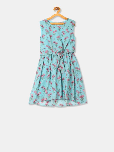 

Cherokee Girls Blue Printed Fit and Flare Dress