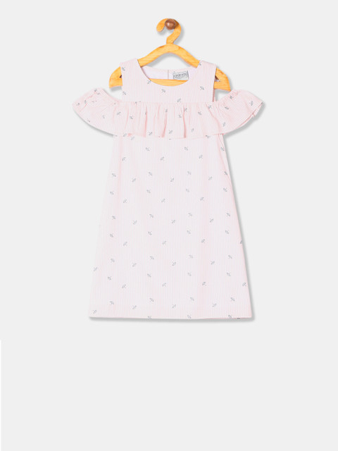 

Cherokee Girls Pink Striped A-Line Dress